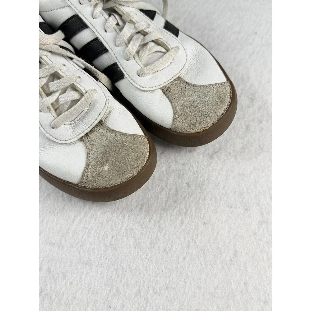 Adidas VL Court 3.0 Kids White Black Gum Sneakers ID9062 Size 3Y